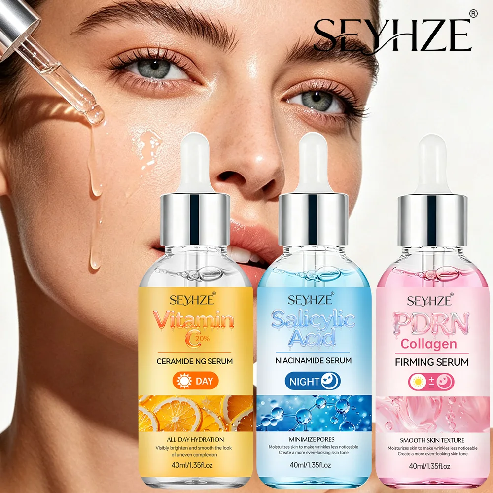 SEYHZE Day & Night Firming Moisture Serum 3pcs，Collagen, Salicylic Acid, Niacinamide. Brightens,  firms, hydrates, evens tone. 7