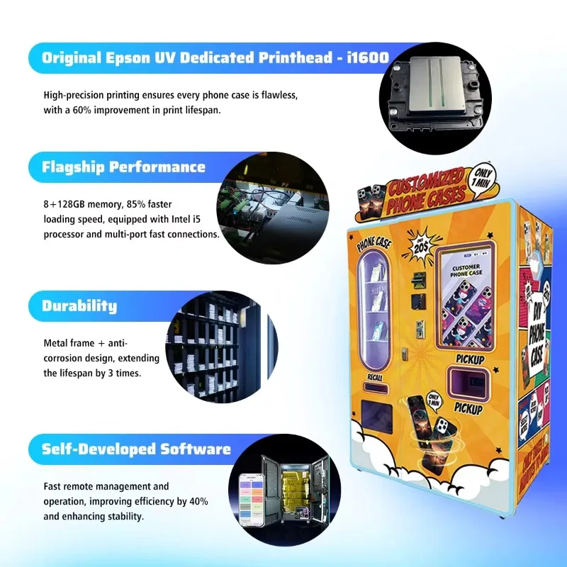 FL Professional Grade Phone Case Vending Machine With Phone Case Printer Phone Case Printing Machine Customized