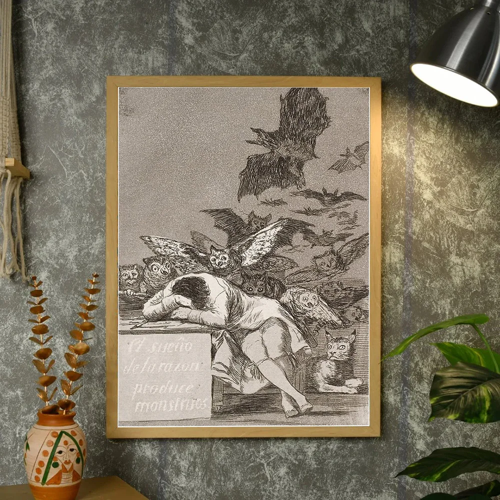 خمر القوطية الرعب قماش جدار الفن الظلام الأكاديمية طباعة الفيكتوري المكابري هالوين الديكور غرفة ديكور ديكور المنزل #4