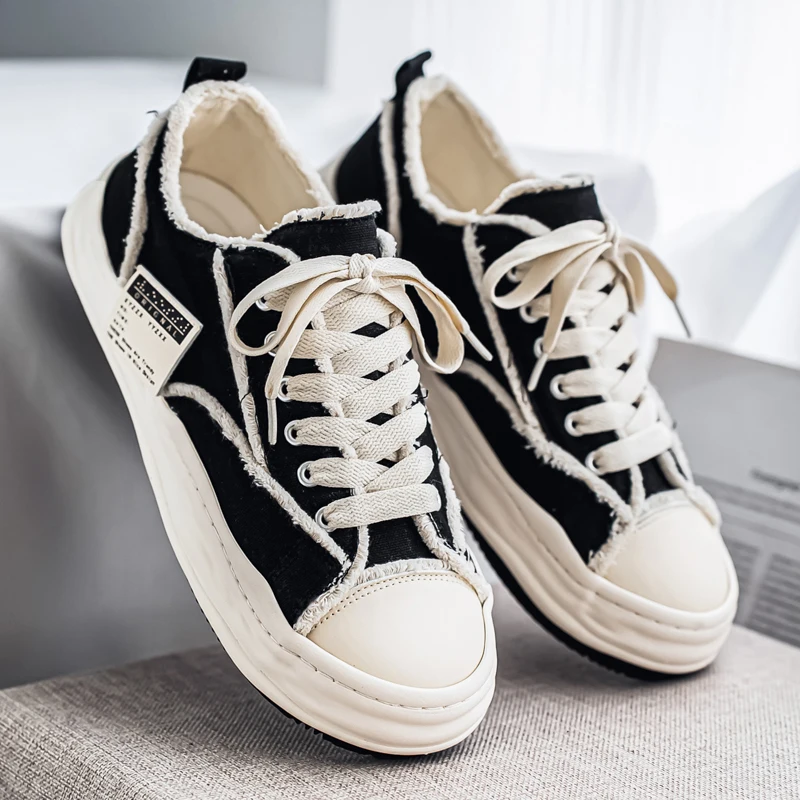 2025 Nieuwste heren- en damesmode Trendy canvas skateboardschoenen Comfortabele dikke bodem Casual sportschoenen voor koppels