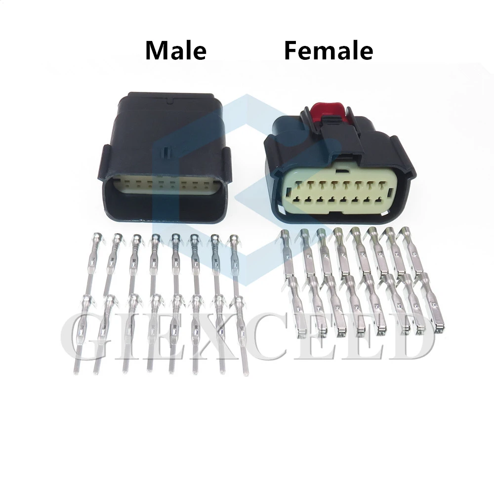 16 Pin 33472-1601 33482-1601 Headlight Socket Automotive Lamp Light Connector AC Assembly For Ford Focus Mondeo EDGE Fiesta