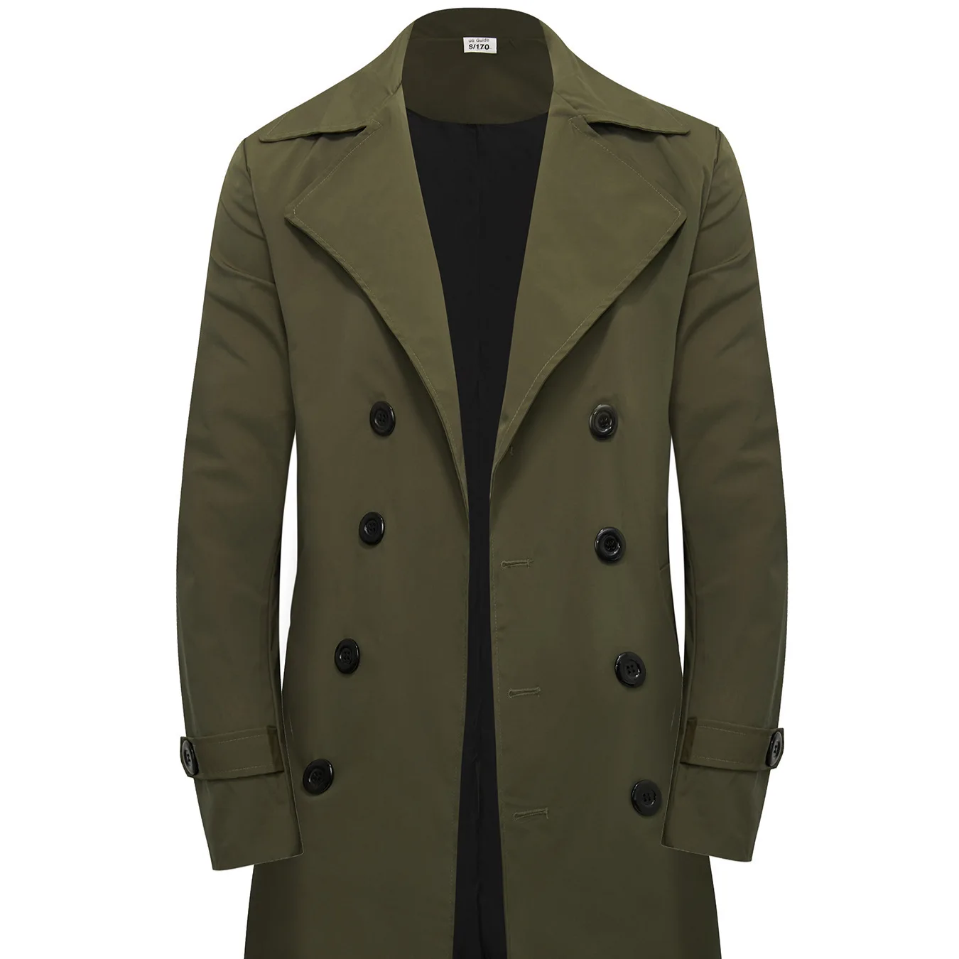 2026 Spring Autumn Thin Men Fashion Classic Elegant Double Breasted Trench Coat Commuting Casual Outerwear
