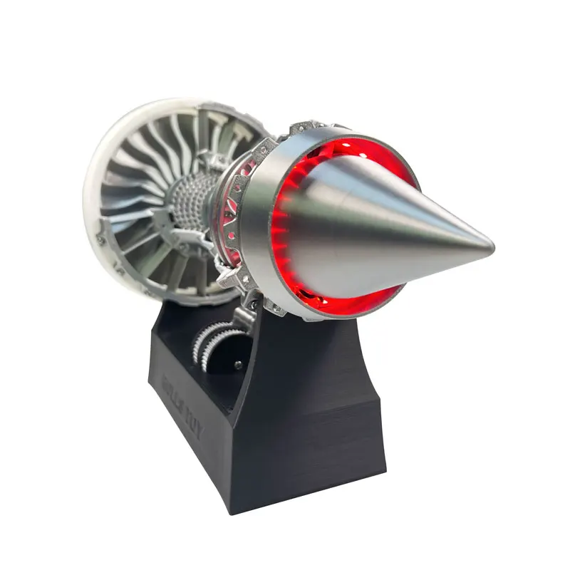 Modelo de motor Turbofan, Micro Mini varilla de empuje, Control de velocidad, motor eléctrico, cola roja, adornos de llama, juguete de regalo