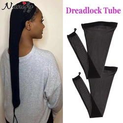 Dreadlock Tube For Long Braids Extra Size Black Cover Dreadlocks Wrinkle Free Braid Hairnet Cap For Topknot Light Weight Sleeve