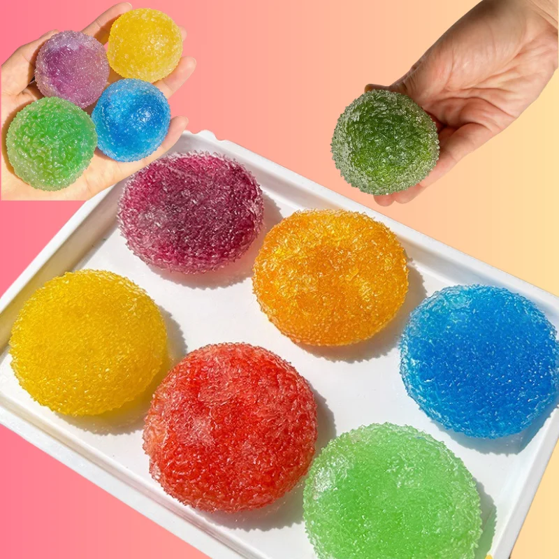 

Ice Slush Squeeze Fidget Ball With Crisp Sound Soft Slow Rebound Stress Relief Toy Hand Relax Anti Anxiety Gift For Kids Adults