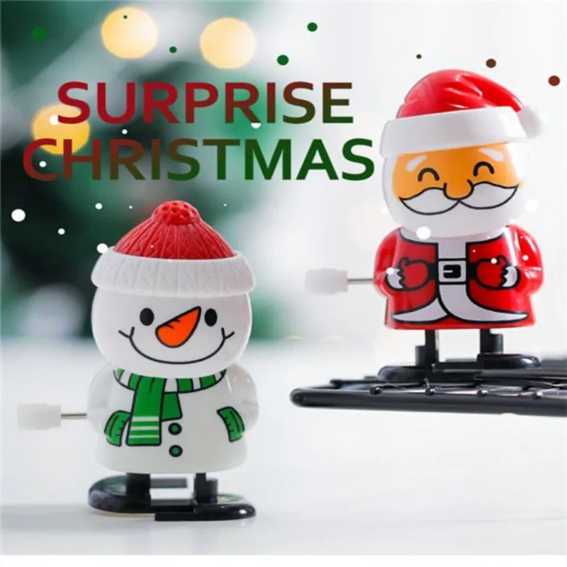 Christmas and New Year gifts, winding toys, clockwork shaking head doll, elk snowman combination