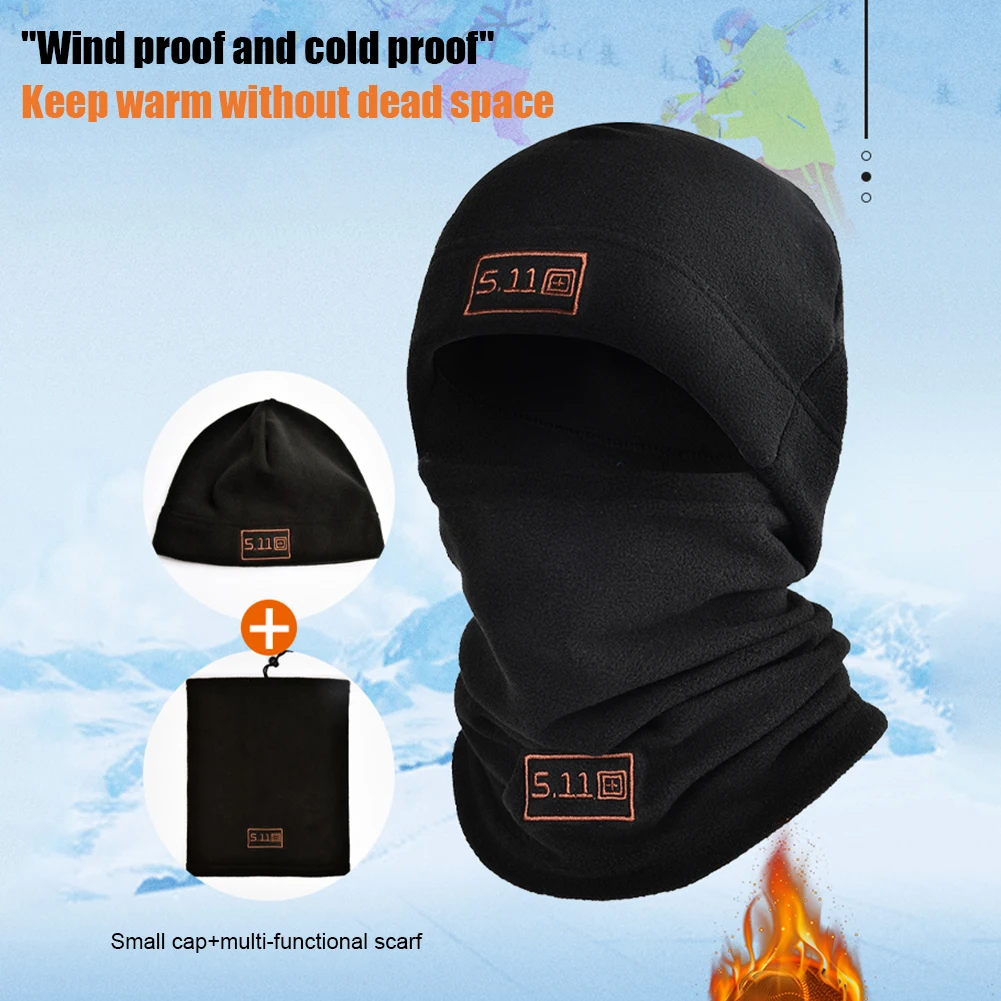 Winter Fleece Hat Scarf Warm Neck Scarf Head Warmer Windproof Breathable for Motorcycle for Cycling Ski for Snowboard