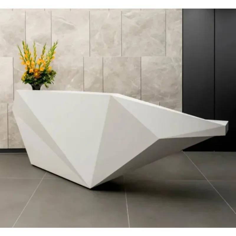 *Customization Reception Desk  Led Reception Office Reception Front Desk Airport Hotel Shopping Mall Use Fiberglass Desk