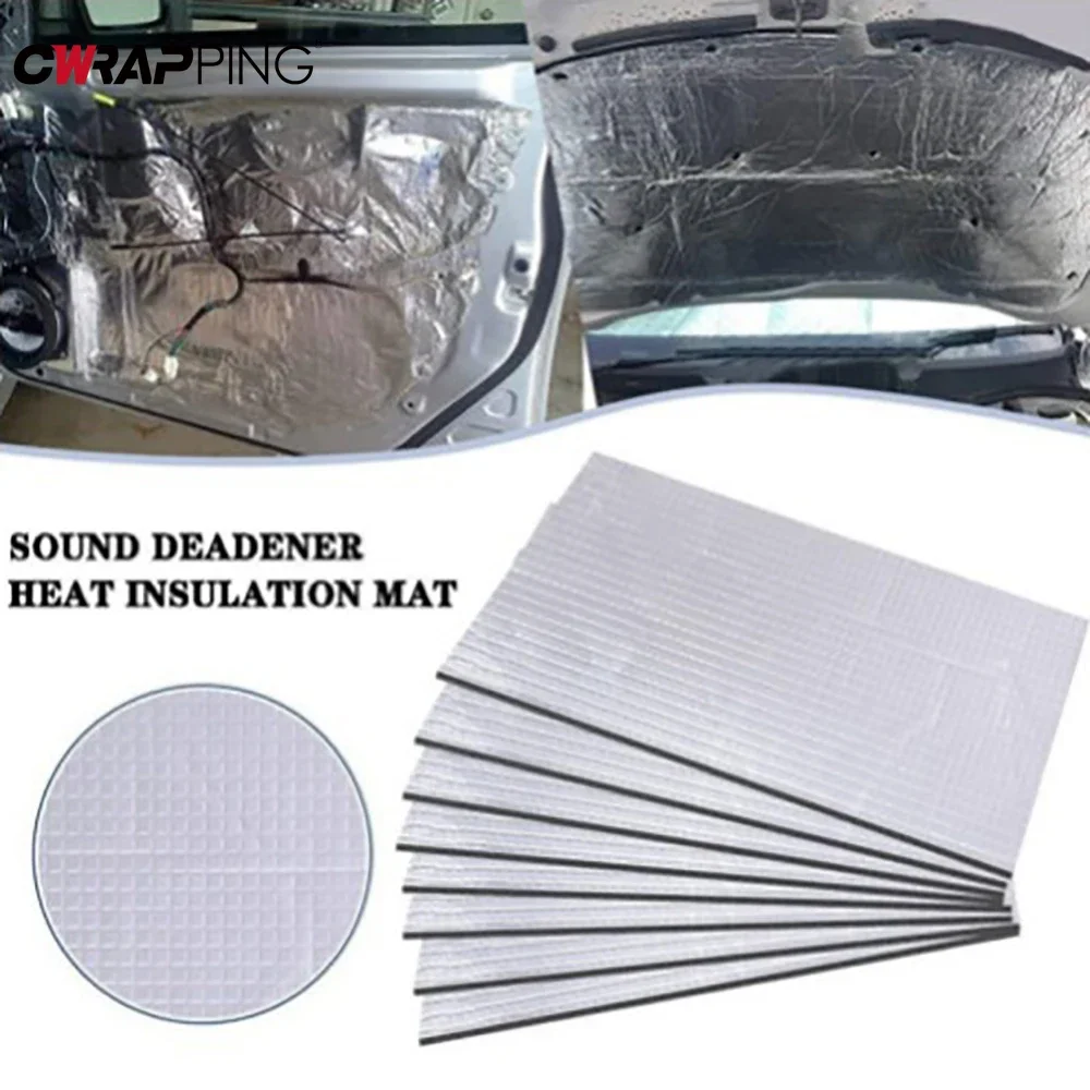 Car Sound Mat Proofing Deadener Heat Noise Insulation Deadening Mat Hood Closed Cell Foam Interior DIY Decal for Car Accessories