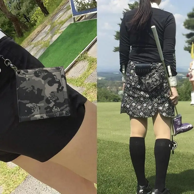 Toalla de bolsa de Golf duradera de doble cara, toallas de Golf de algodón con Clip, limpiador de palos de Golf, accesorios de Golf prácticos para