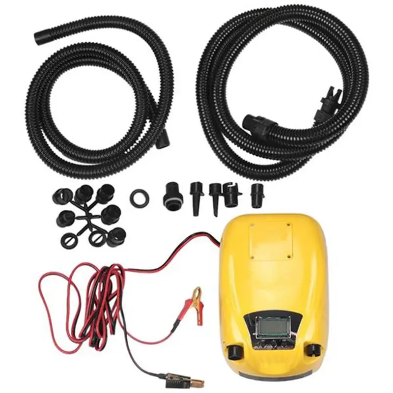 Classy-12V High Pressure Electric Air Pump For Inflatable Fishing Boat GP80D LCD Display Portable Intelligent Mode