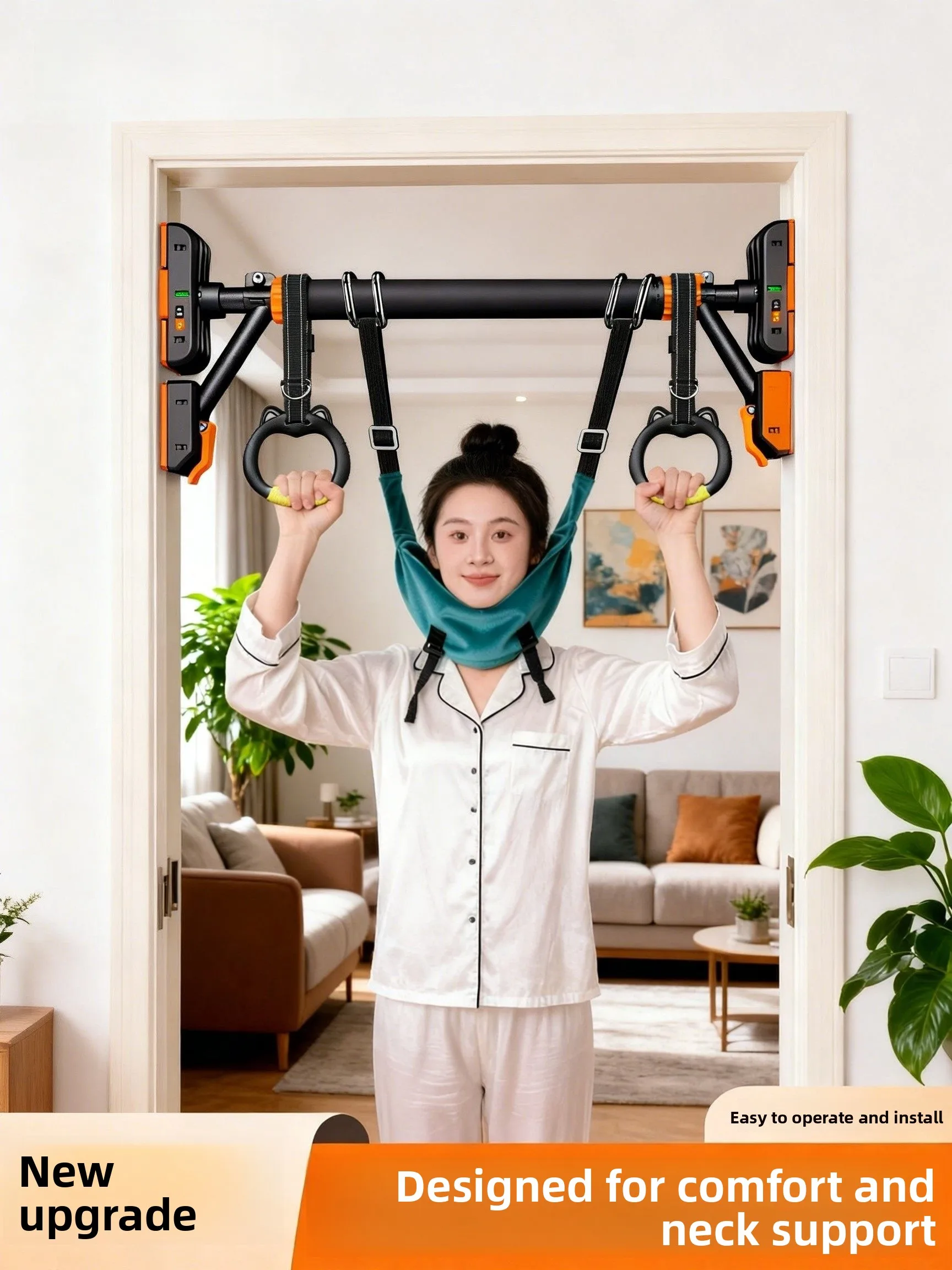 neck-stretching-suspension-strap-home-fitness-equipment-door-way-bar-pull-up-single-bar-neck-stretching-traction-belt