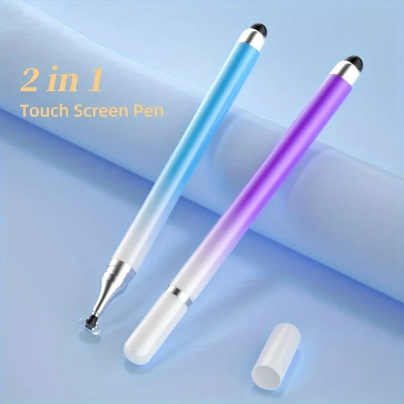 High-Precision Silicone Tip 2-in-1 Stylus Pen for Smartphones&Tablets – Compatible with Video Editing, Drawing, and Handwriting