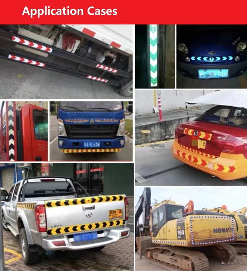 4"x1m High Visibility Self-adhesive PVC Reflector Sheeting Tape Road Traffic Collision Avoidance Reflective Sign Sticker