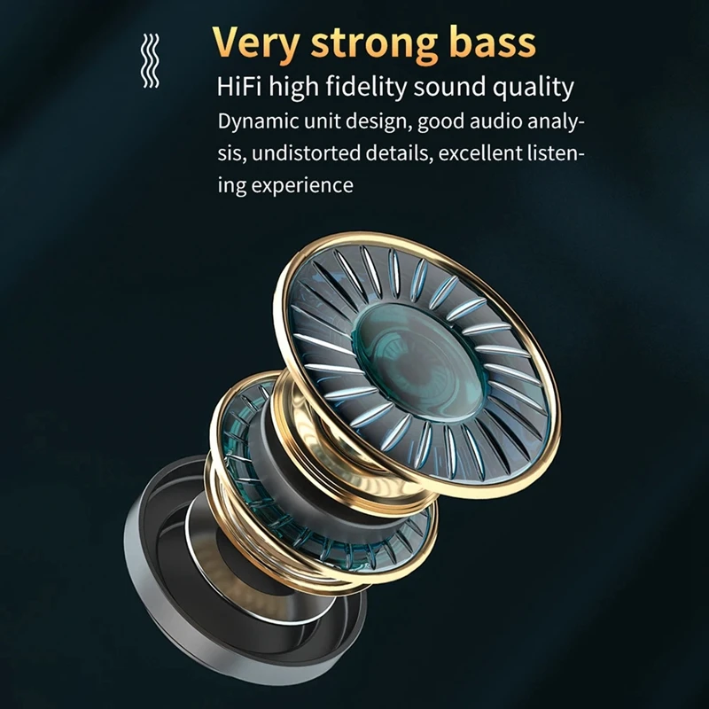 M22 Пара беспроводных наушников Сенсорный цифровой дисплей Bluetooth-наушники Двойные наушники с шумоподавлением