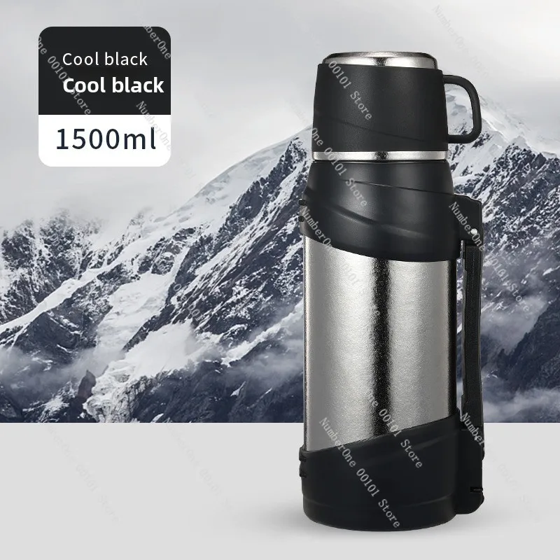 Pure Titanium Large Capacity Insulated Water Bottle Portable Travel Car Sports Thermos