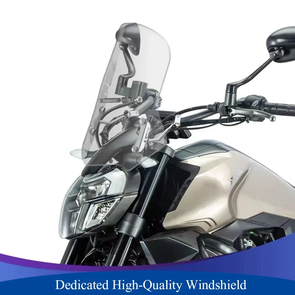 New Motorcycle Fit Zontes ZT310-V ZT350-V Windshield Smoked Windscreen Transparent For ZONTES 310V 350V 310V1 350V1 310V2 350V2