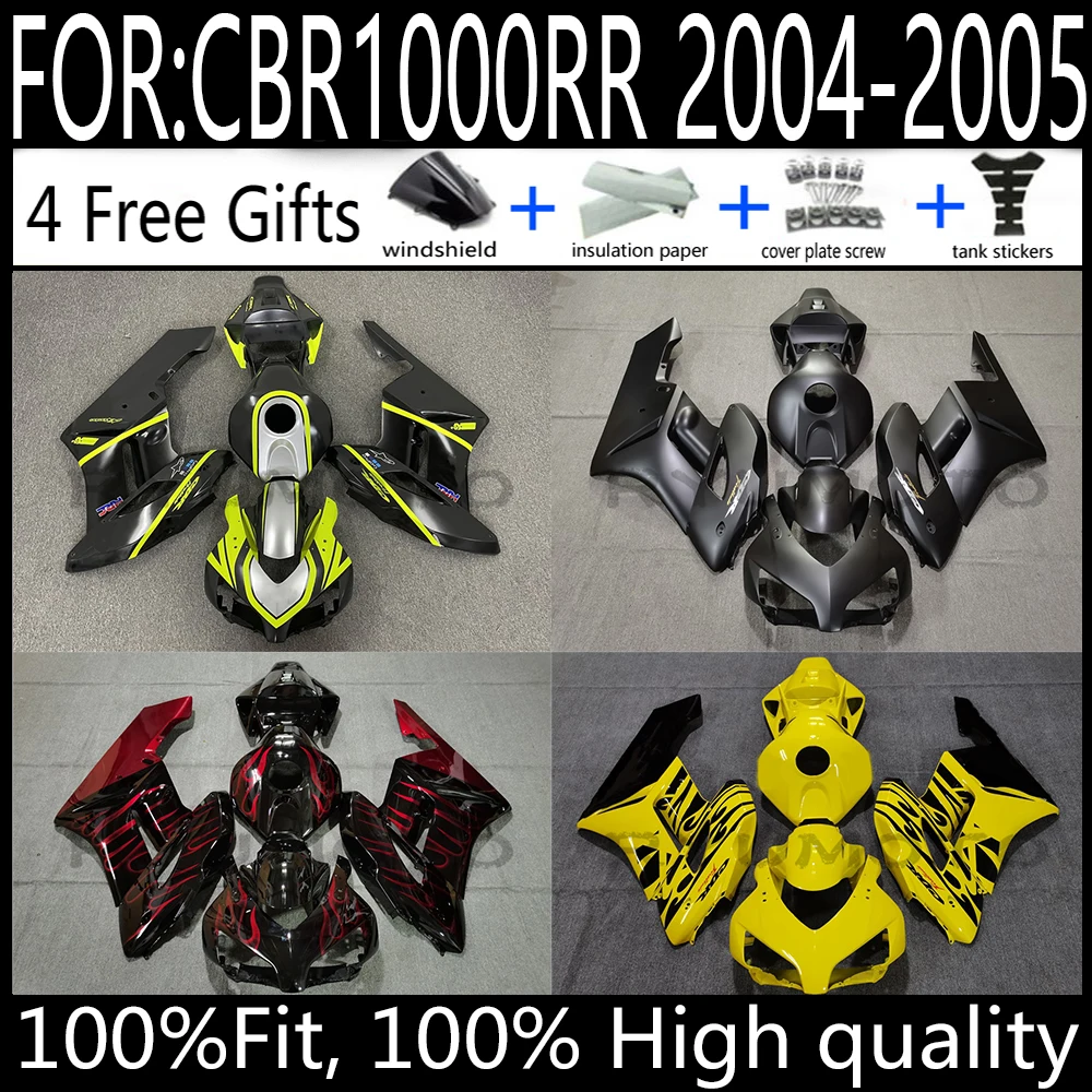 

Motorcycle Fairing Set Body Kit Plastic For CBR1000RR CBR 1000RR CBR1000 RR 2004 2005 Accessories Injection Bodywork Black HZMT