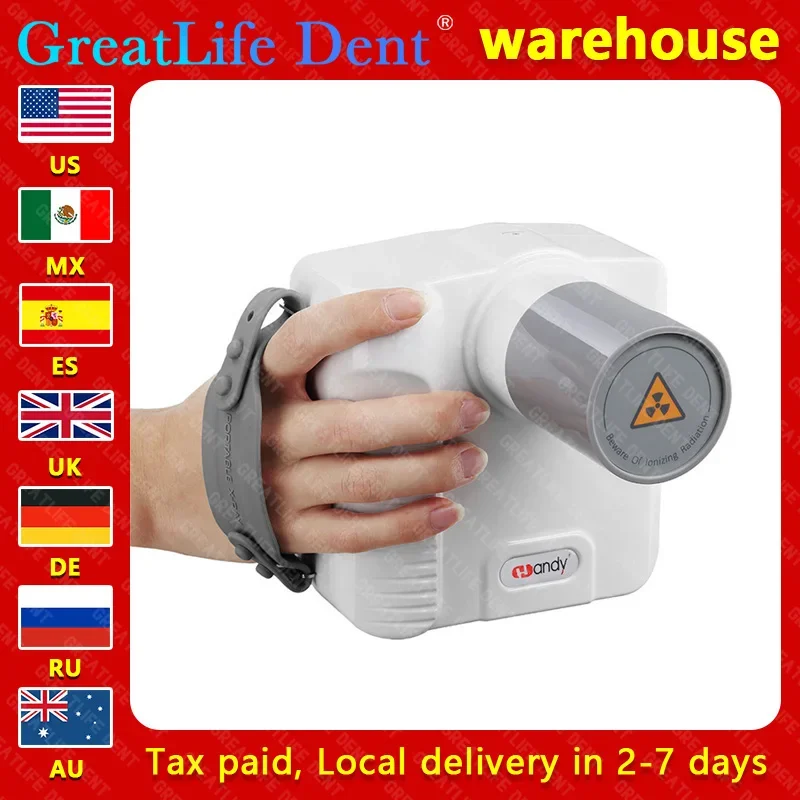 Mexico US EU ES RU AU IN Stock GreatLife Dental 70KV Hyperlight X-Ray Digital Portable X Ray Rvg Sensor Machine System Rx Camera