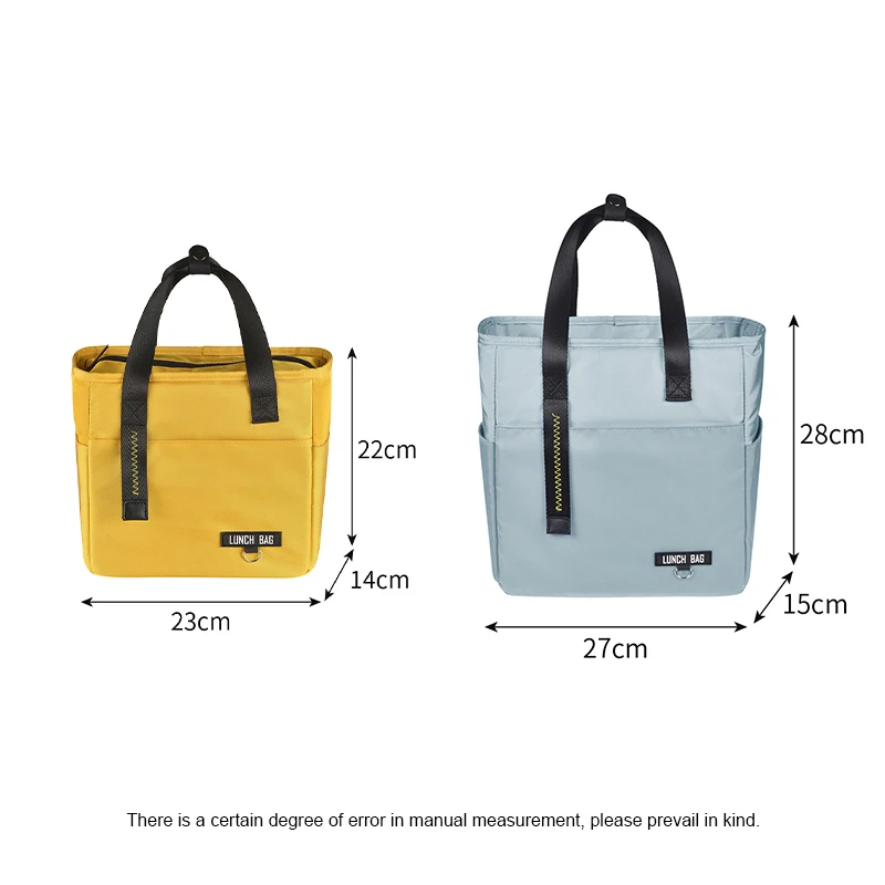 Insulated Handheld Lunch Bag Large Capacity Waterproof Leak-proof Wear-resistant Portable Picnic Bag