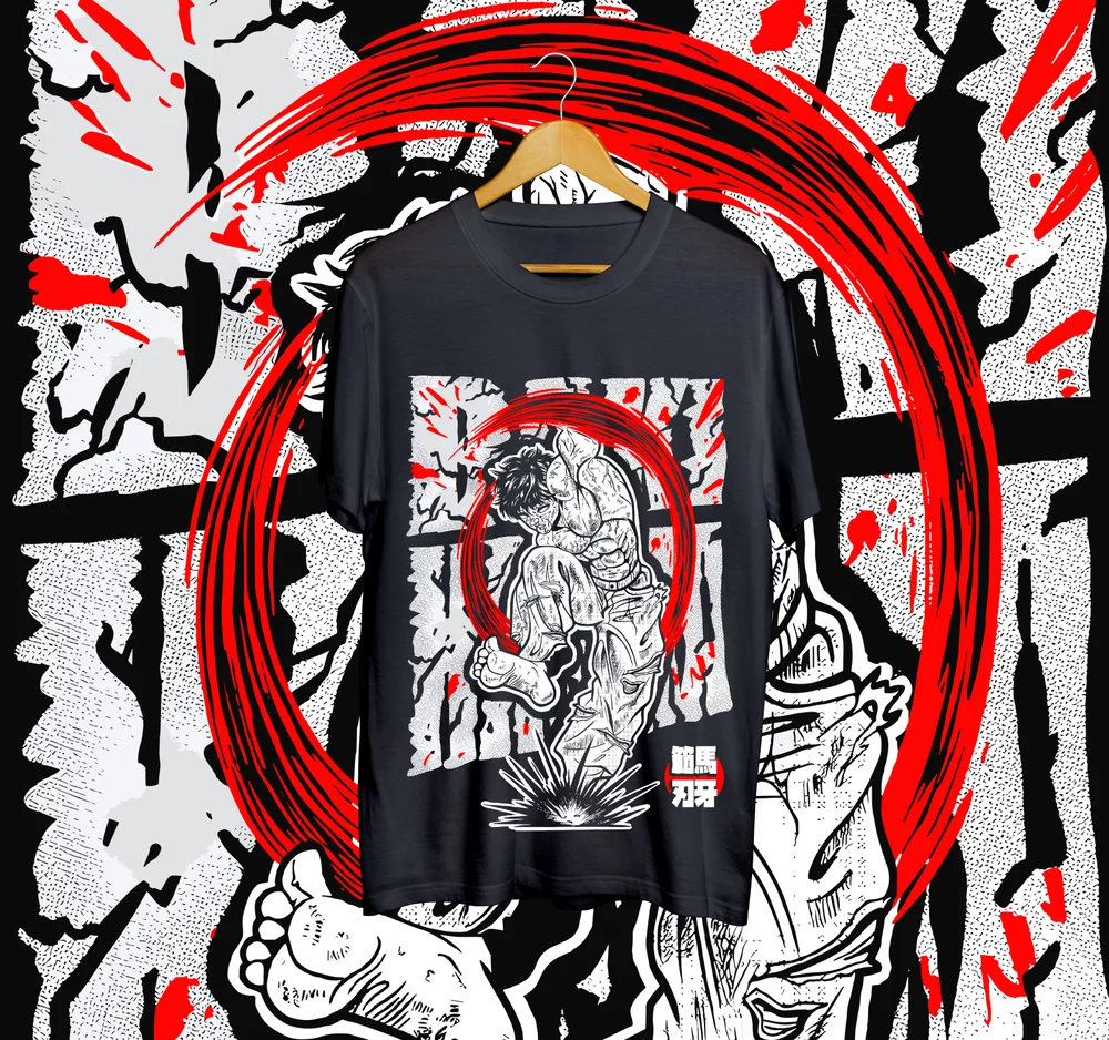 

Baki Hanma T-Shirt Baki the Grappler Yujiro Boxing Gym Anime Shirt All Size