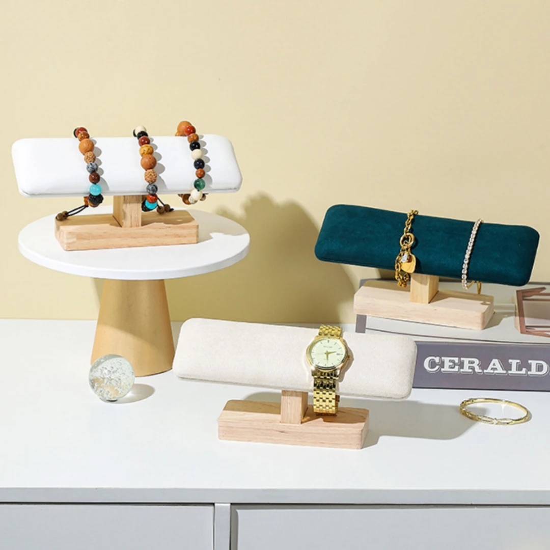 

Органайзер для ожерелья для часов, профессиональная деревянная подставка для часов, резинка для волос, повязка на голову, витрина, элегантная подставка для браслета для дома