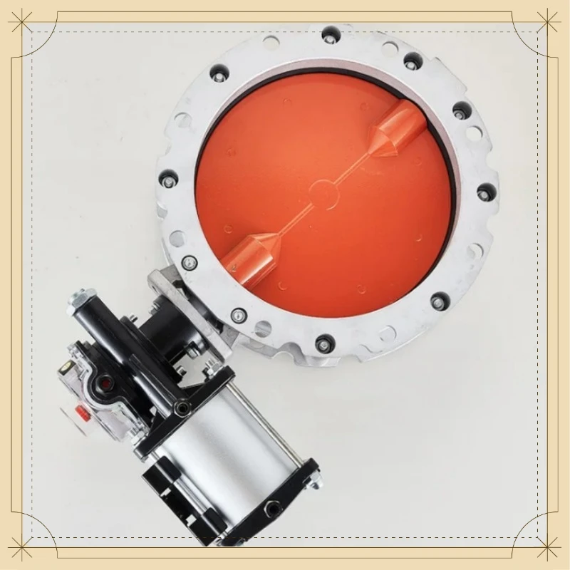 V2FS V1FS Pneumatic Powder Butterfly Valve Single & Double Flange Dust Valve for Cement Silo Ventilation Powder Terminal