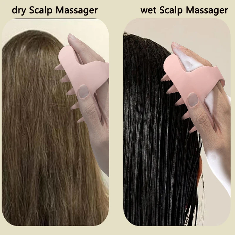 Silicone Scalp Massager Shampoo Brush Washing Comb Body Massage Brush Bath Shower Brush Salon Hairdressing Tool