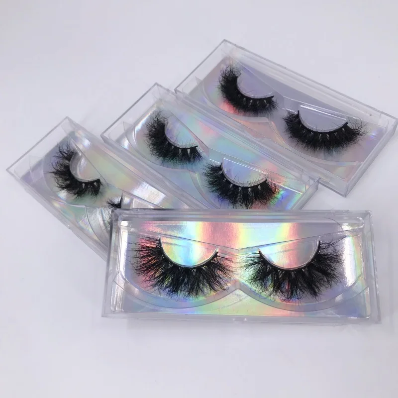 Natural Mink False Eyelashes 10-20mm 6D Mink Lashes Custom logo packaging 100% Handmade Fluffy Mink Eyelash