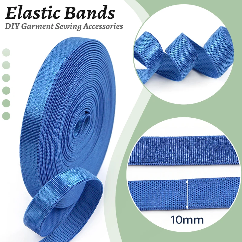 Meetee 5/10/20Meter 10Mm Breedte Gekleurde Elastiekjes Ondergoed Schouderriem Beha Nylon Singels diy Kledingstuk Naaien Accessoires