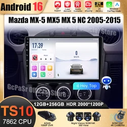 Car Radio Multimedia Video Player For Mazda MX-5 MX5 MX 5 NC 2005-2015 Head Unit 4G WiFi Bluetooth DSP Wireless Carplay No 2DIN