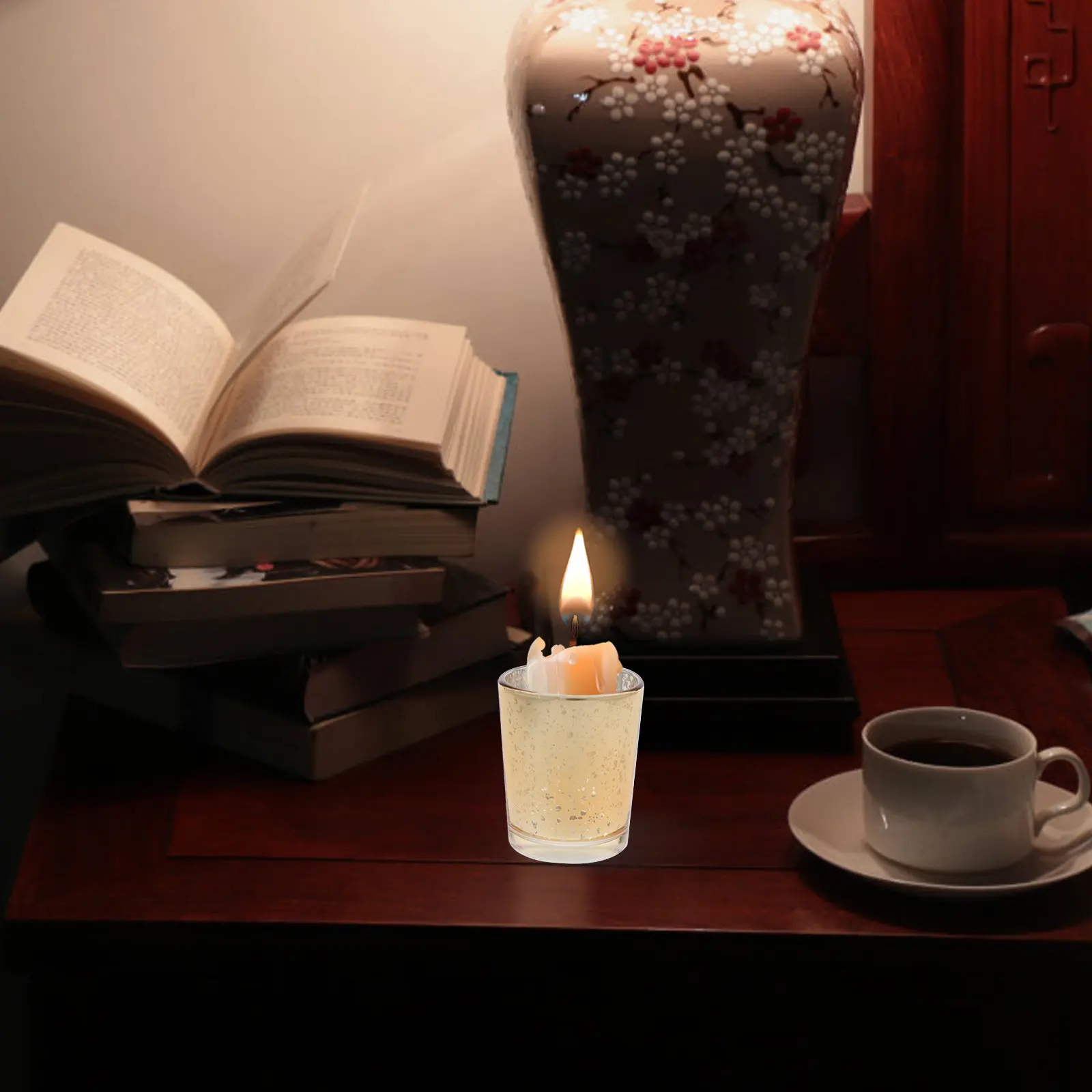 

12Pcs Glass Tealight Holder Exquisite Craft DIY Romantic Decor Table Centerpieces Gift Holders