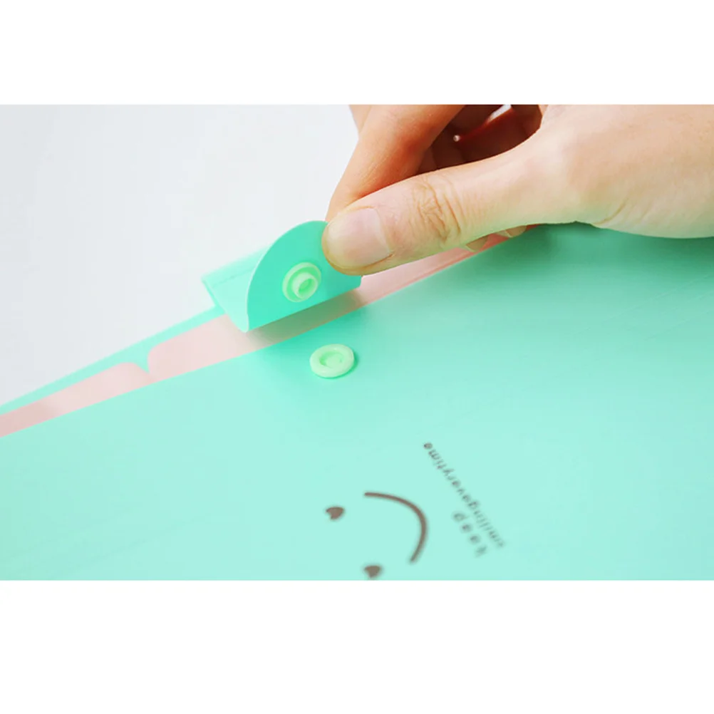 

Smile Face Plastic File Folder A4 Size Snap Closure Document Organizer With Pockets For Office School Home Travel