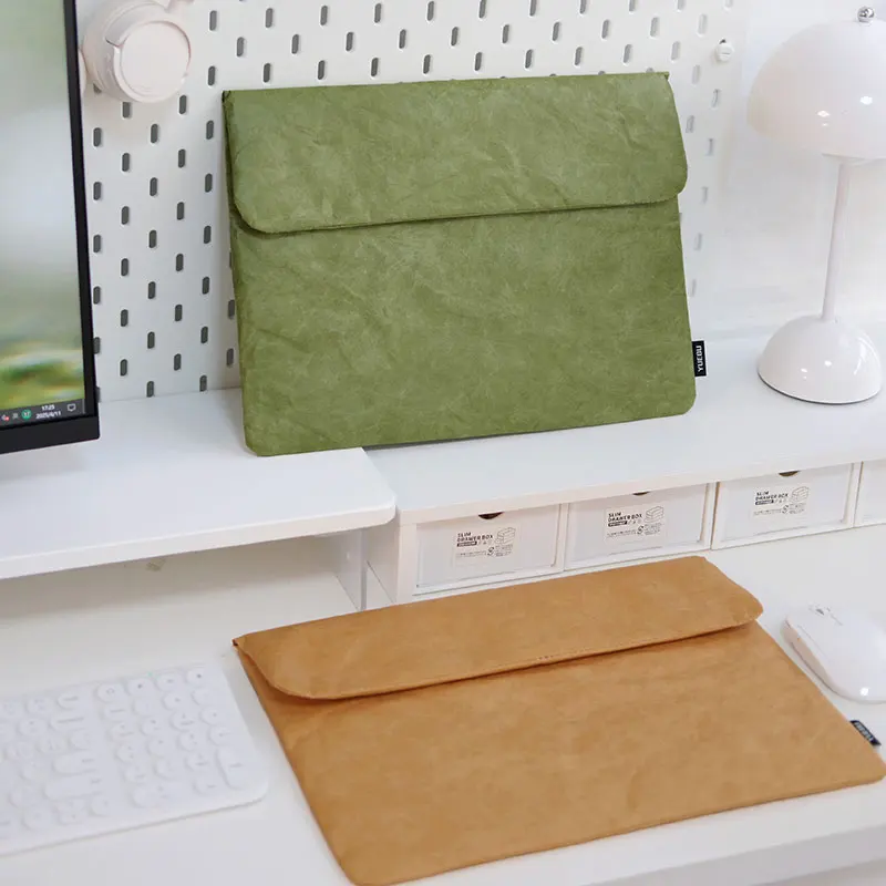 35x26cm Vintage/Retro Style Tyvek Paper Tablet Sleeve Case, Bag for iPad, iPad Pro, Water Repellent, Scrapbooking Stickers Bags