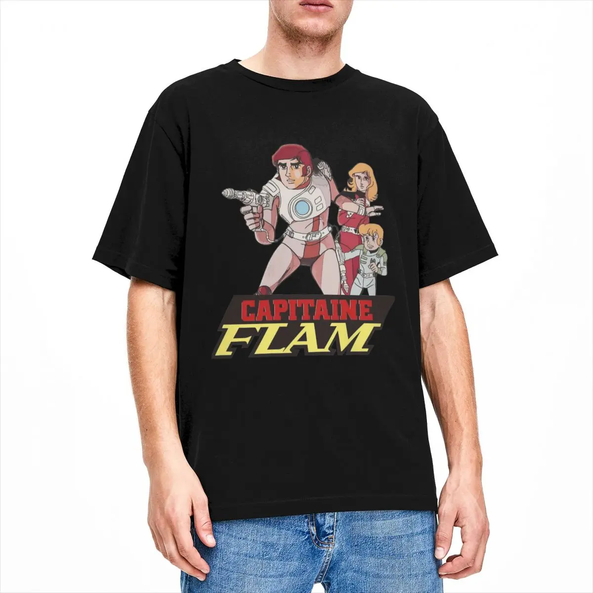 Camisas Capitaine Flam Captain Future Merch para hombres y mujeres, camisetas creativas de algodón puro, cuello redondo, manga corta, Tops originales
