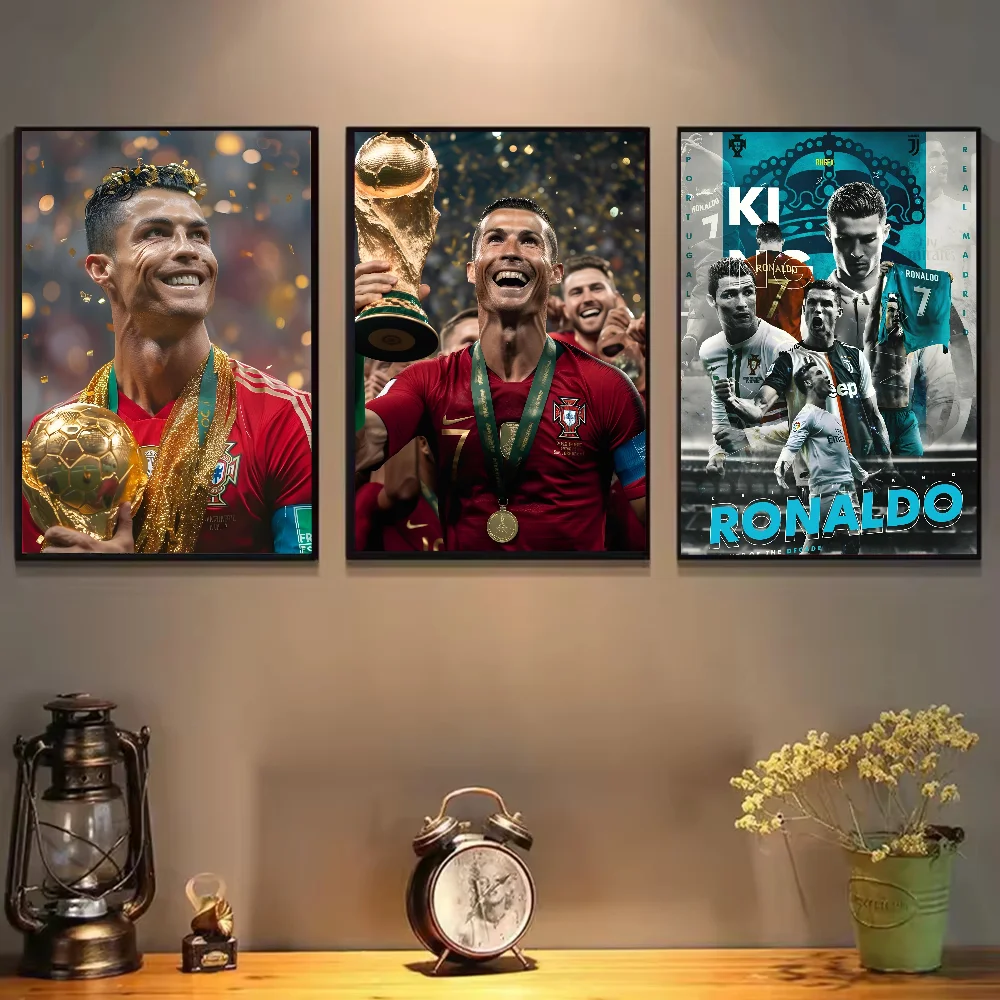 Affiche auto-adhésive c-cristiano r-rondo CR7, 1 pièce, autocollant en papier imperméable, décoration murale pour café, Bar, salle