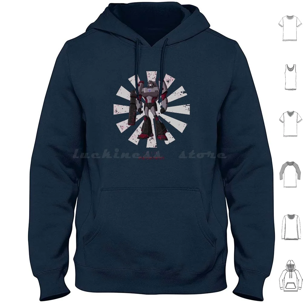 Retro Japanese Auto Robot Character Hoodies Long Sleeve Decepticons Autobots Decepticon Autobot Prime Japanese Retro