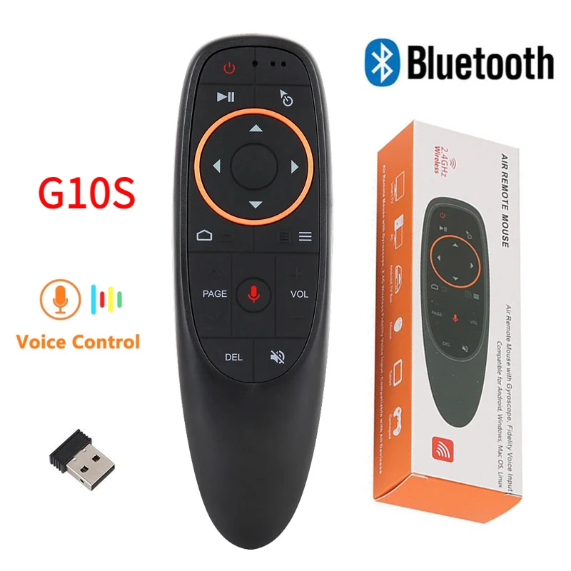 G10S Smart voice remote control Air Mouse 2.4G gyro BT 5.0 for Android TV Box Q96 MAX T95 Tx3 Mini X96 MinI TV Box