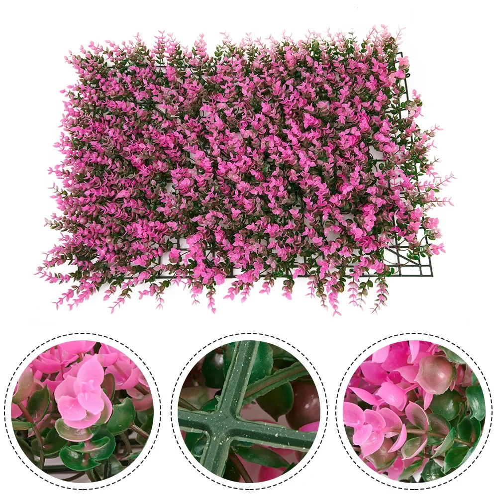 1 Pcs Artificial Plant Walls Foliage Hedge Grass Mat Greenery Panel Fence Home Decor Fake Plants Garden Simulated Lawn