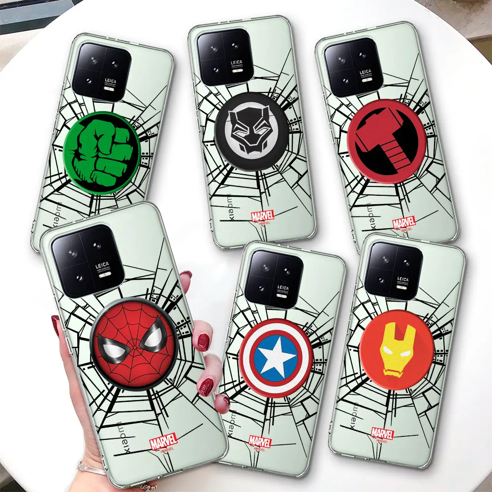 Marvel superhero cartoon logo Phone Case for Xiaomi Mi 11T 11 9T 10T 12 12X 12T A2 13 9 CC9 A3 CC9E 10 11i 5X 8 Lite TPU Cover