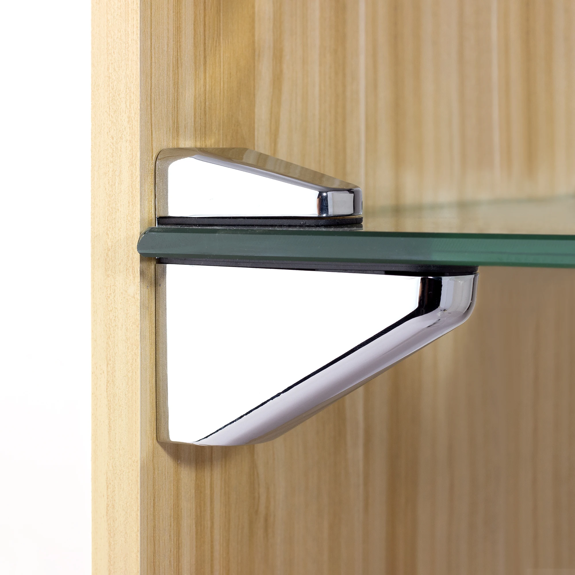 2PCS Adjustable Furniture Glass & Wooden Shelf Support Metal Floating Shelves Clips Holder for Bookcase Cabinet Closet Wardrobe