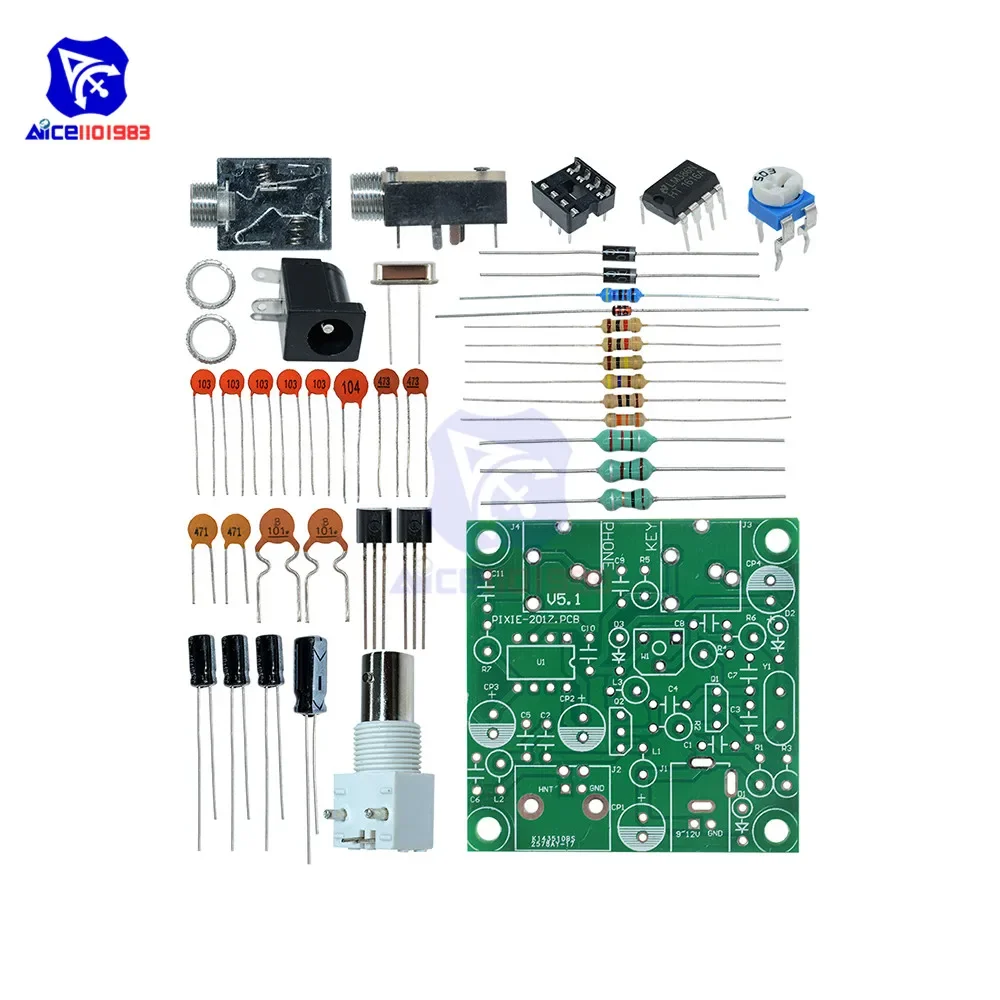 diymore Radio 40M CW Shortwave Transmitter Module Micro Low Power Amplitude Telegraph QRP Pixie Receiver Board DIY Kit