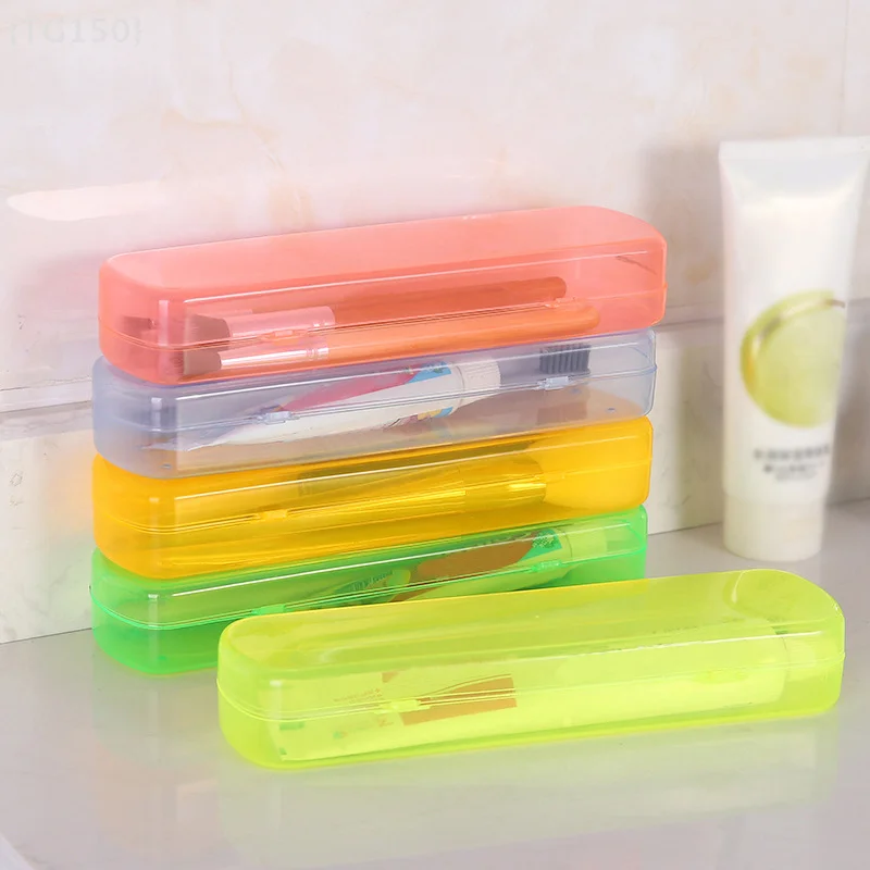 

Candy Color Toothbrush Storage Box, Portable Travel Case For Toothbrush And Toothpaste Accessories
