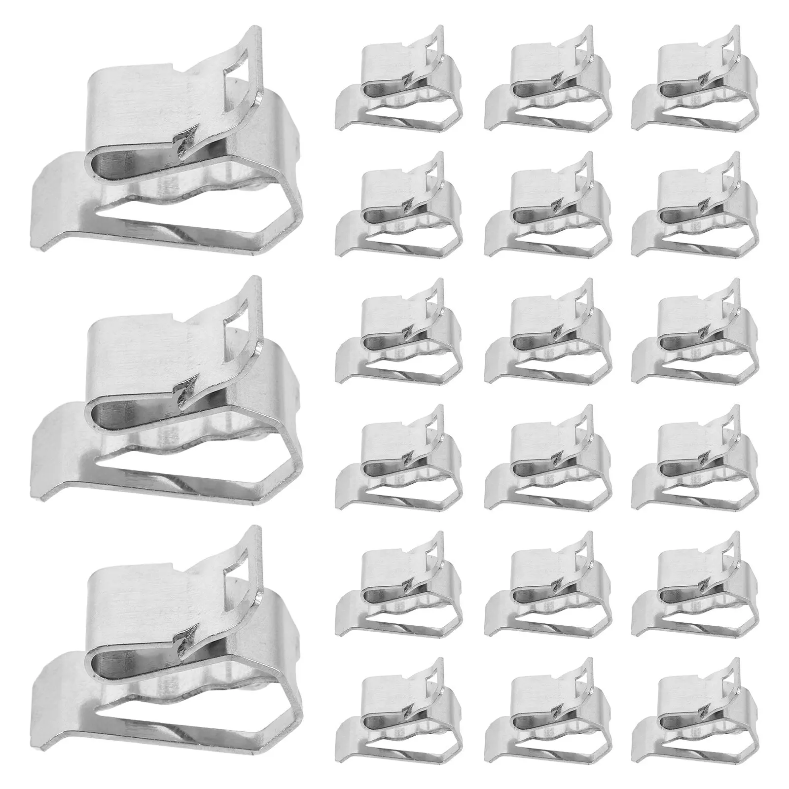 30Pcs Trailer Frame Wire Clamps Stainless Steel Photovoltaic Cable Holders Solar Panel Wire Fasteners Uv Resistant Quick Setup