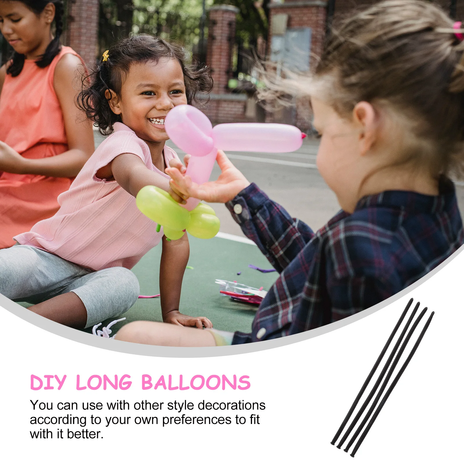 

100 Pcs Balloons Long Latex Decorative Black 1 8g Twisting Strip Modelling Party Favor Wedding Festival Balloons