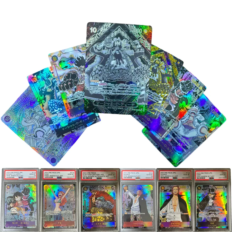 

Diy One Piece Series Japanese Cards Monkey D.luffy Sogeking Sabo Shanks Roger Nami Shanks Grade 10 Collection Anime Game Cards