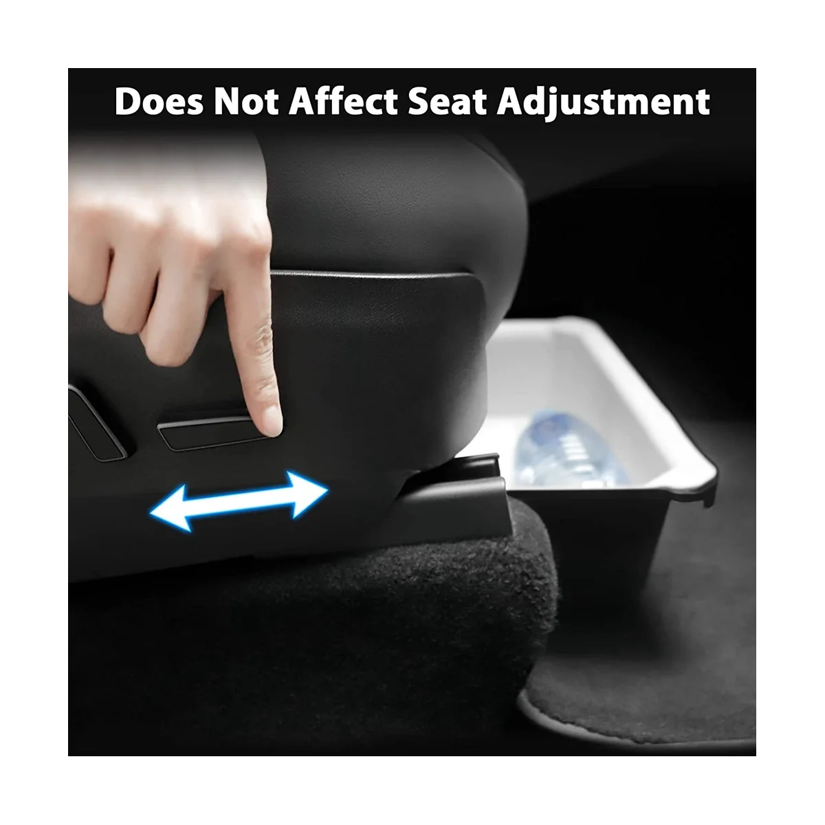 For Tesla Model Y 2021 2022 2023 Accessories Under Seat Storage Box Organizer Hidden Tray Underseat Bins Storage image 3