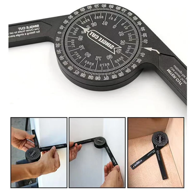 360° Woodworking Protractor KS028 Horizontal Angle Gauge Woodworking Angle Ruler Positioning angle gauge