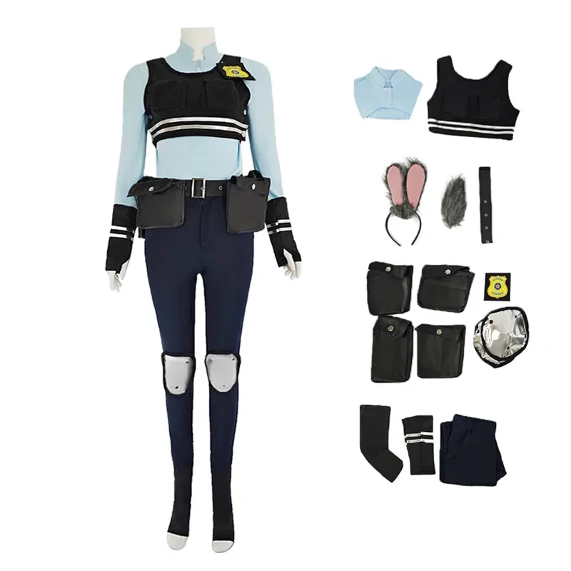 جديد Zootopia جودي الأرنب زي تأثيري كرنفال حفلة عيد ميلاد الملابس مجموعات كاملة للأطفال المرأة