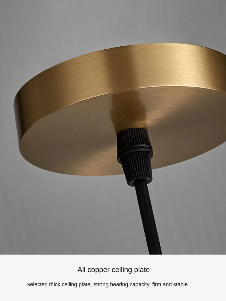 Lampade a sospensione di lusso in vetro tutto rame Decorazioni per la casa Soggiorno Camera da letto Apparecchi di illuminazione a soffitto Sala da